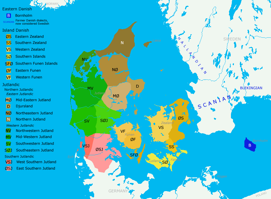 danish dialects in denmark