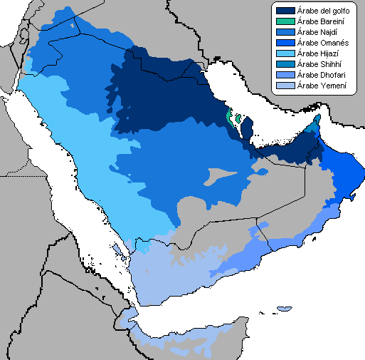 dialect map arabic language saudi arabia