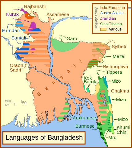 bangladesh language map