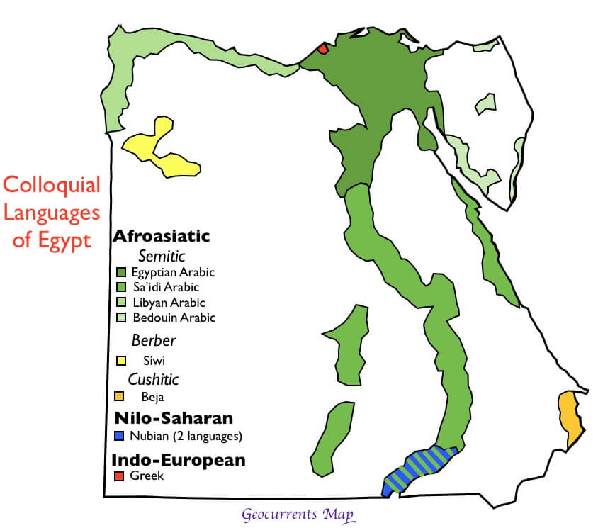 egypt language map