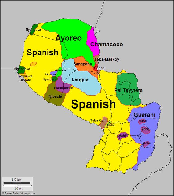 paraguay language map