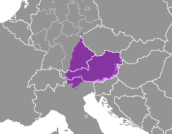 Austro-Bavarian language map