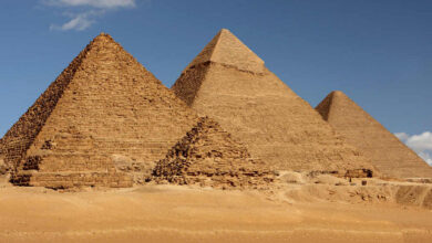 Photo of The pyramids of Egypt. Gizeh: Khufu, Chephren and Menkaure