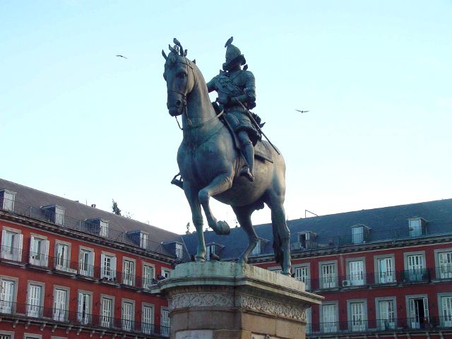 Madrid - Plaza Mayor - Philip III Statue