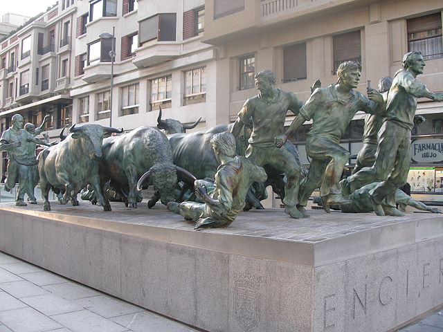 Pamplona - Monument to the Running of the Bulls